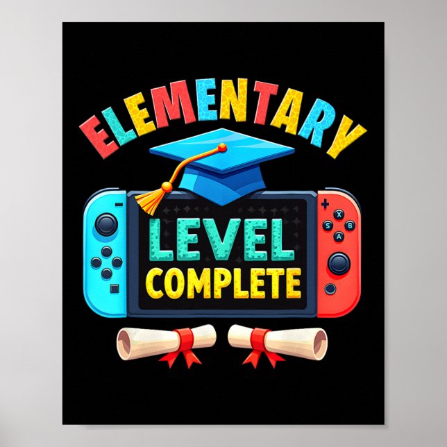 Poster Elementary Level Complete Graduation Cl 2025 Gamer (Frente)