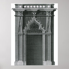 Pôster Elemento arquitetônico venenoso, porta gótica