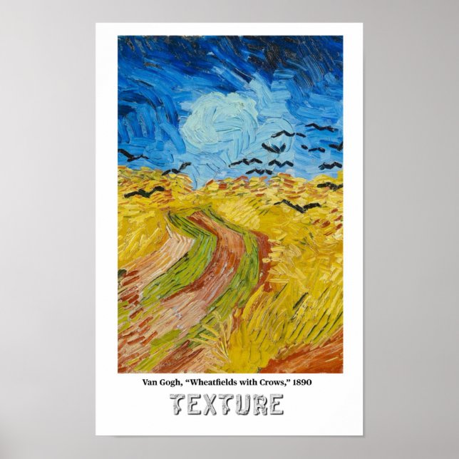 Poster Elementos da Arte - Textura com Van Gogh (Frente)