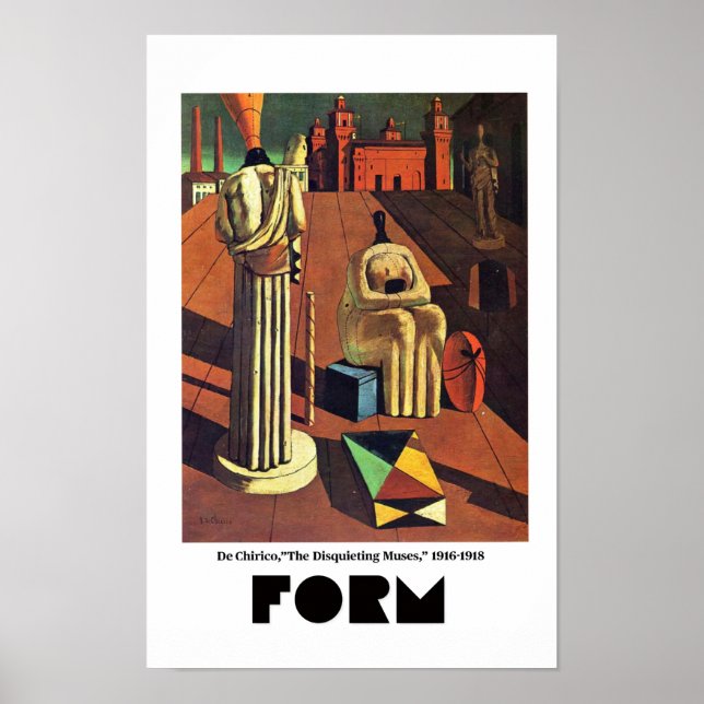 Poster Elementos de Arte - Forma com De Chirico (Frente)