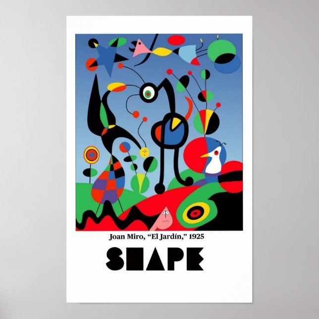 Poster Elementos de Arte - Formas com Miro (Frente)