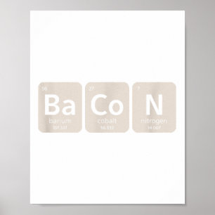Poster Elementos De Bacon - Churrasco Engraçado, Trelha D