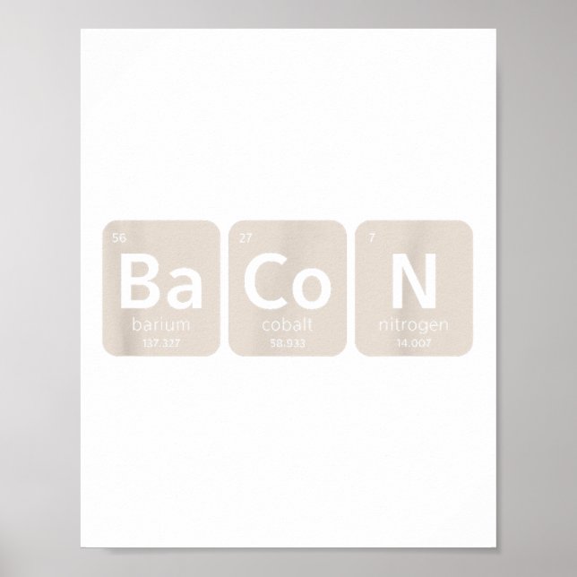 Poster Elementos De Bacon - Churrasco Engraçado, Trelha D (Frente)