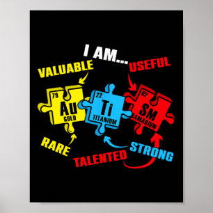Poster Elementos de Química Mesa Periódica Autismo Aw