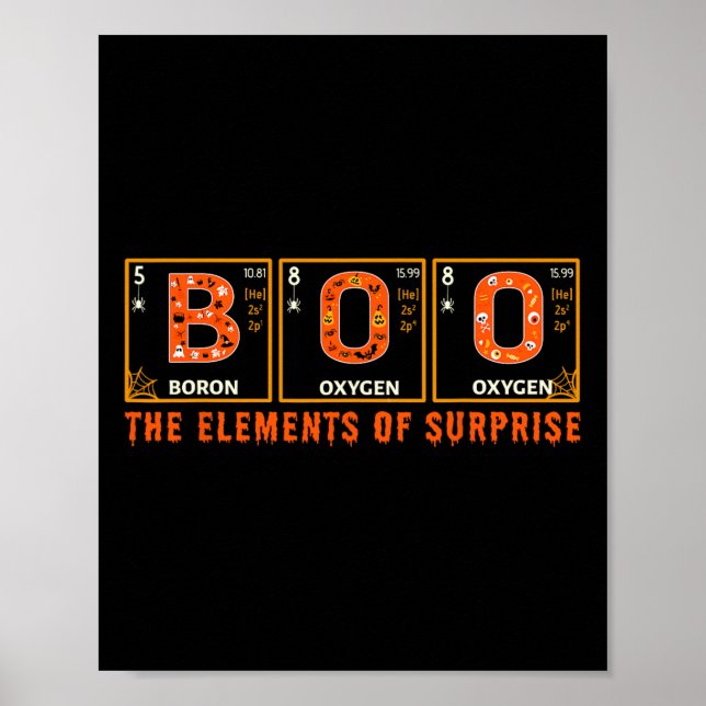 Poster Elementos Primários de Ciência Surpresa do Hallowe (Frente)