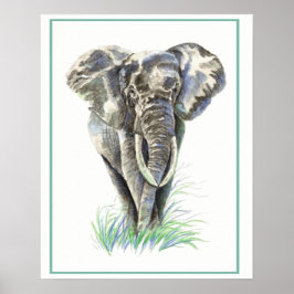 Pôster Elephant Animal Nature art