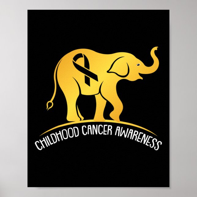 Poster Elephant Chilhood Cancer Awarness Guerreiro da Fit (Frente)