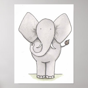 Pôster Elephant Nursery Art