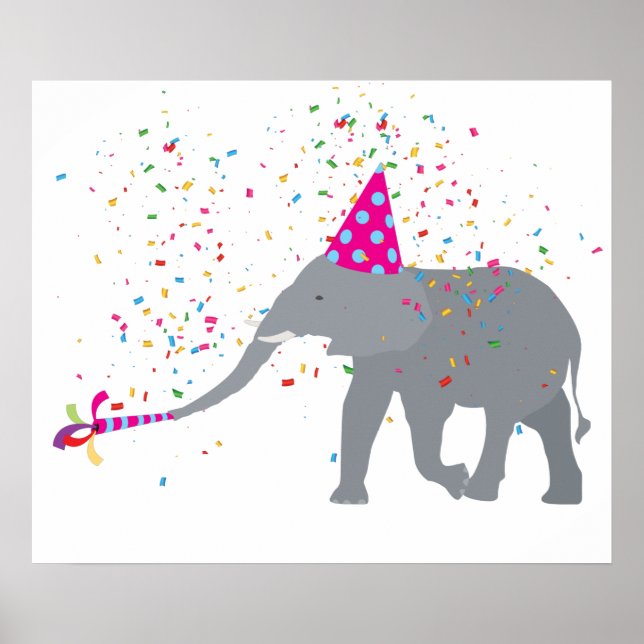 Poster Elephant Partying - Animals Having a Party (Frente)