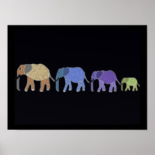 Poster Elephants Never Forget Print