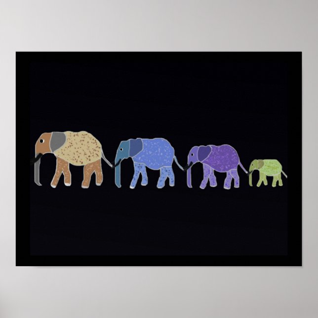 Poster Elephants Never Forget Print (Frente)