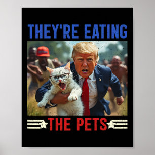 Poster Eles estão comendo o debate dos animais de estimaç