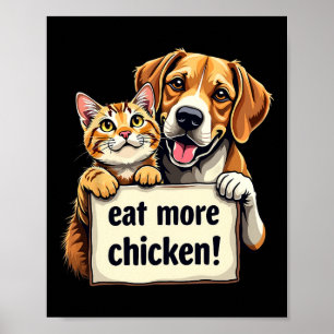 Poster Eles Estão Comendo Os Cachorros Gatos Comem Mais F