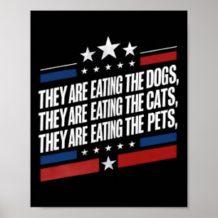 Poster Eles Estão Comendo Os Cães Os Gatos Os Animais De