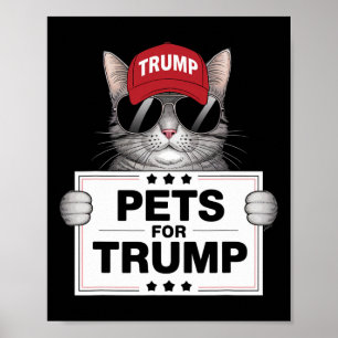 Poster Eles Estão Comendo Os Gatos Trump Salve Nossos Ani