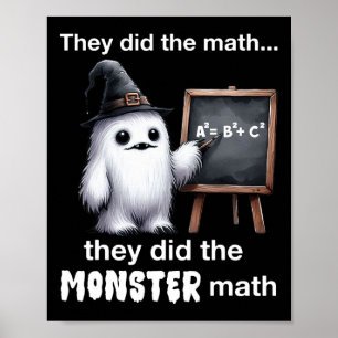 Poster Eles Fizeram a Matemática Monstruosa Yeti Chá Engr