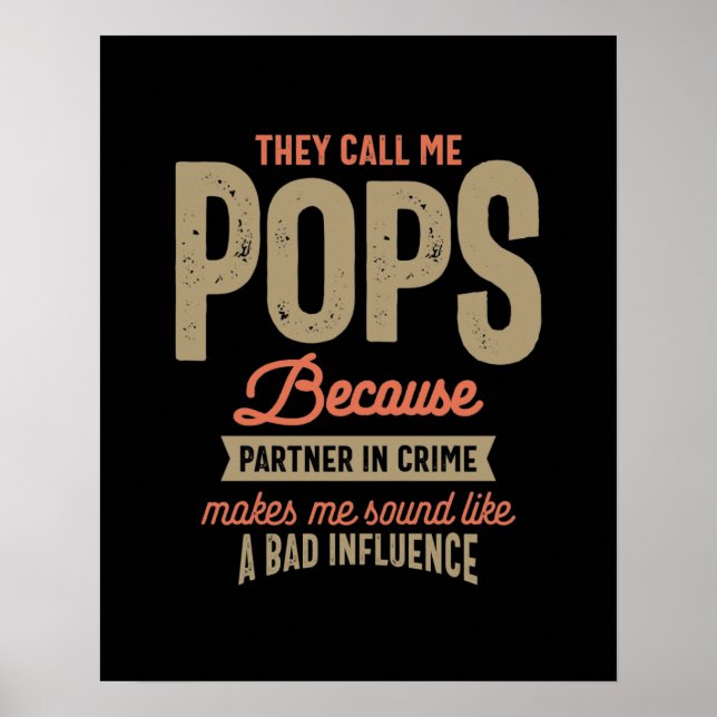 Poster Eles Me Chamam De Pop Porque Parceiro No Crime (Frente)
