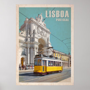 Poster Elétrico Amarelo, Arco da Rua Augusta. Lisboa, Por