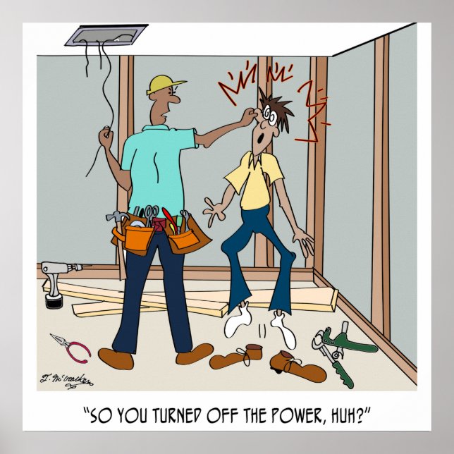 Poster Elétrico esquece de desligar a alimentação (Frente)