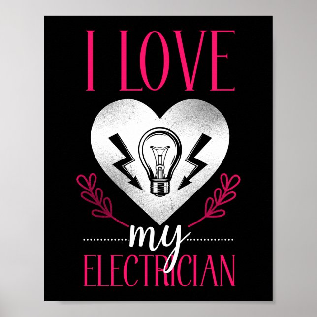 Poster Elétrico Lineman Adoro Meu Coração Eletrônico (Frente)