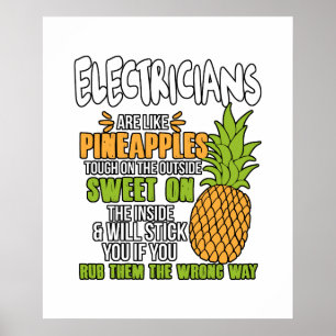 Poster Elétricos São Como Abacaxis.