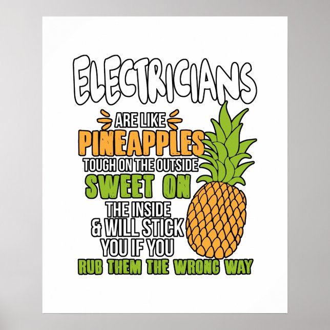 Poster Elétricos São Como Ananás. (Frente)