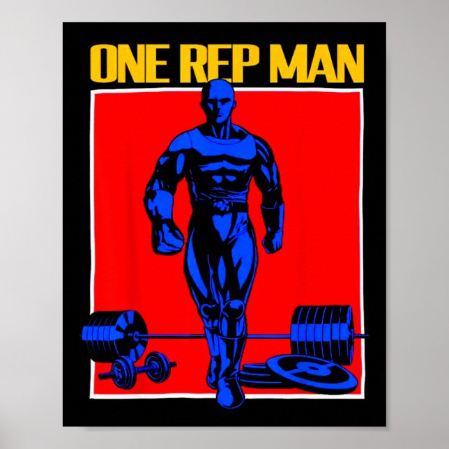 Poster Elevação de Peso do Homem-Representante (Frente)