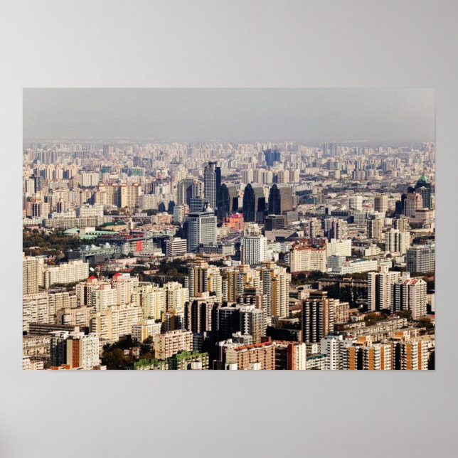 Pôster Elevada paisagem urbana de Pequim (Frente)