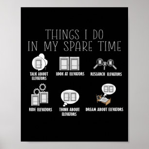 Poster Elevador mecânico do Elevador do Construtor do Ele