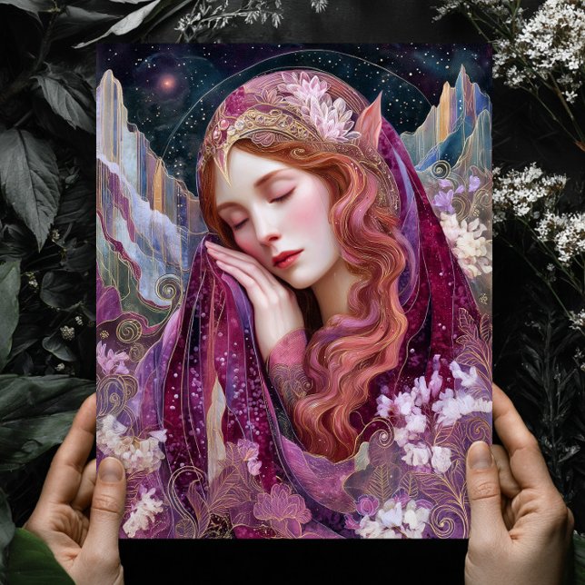Poster Elf Queen Goddess Celestial Fantasy Wall Art Print (Criador carregado)