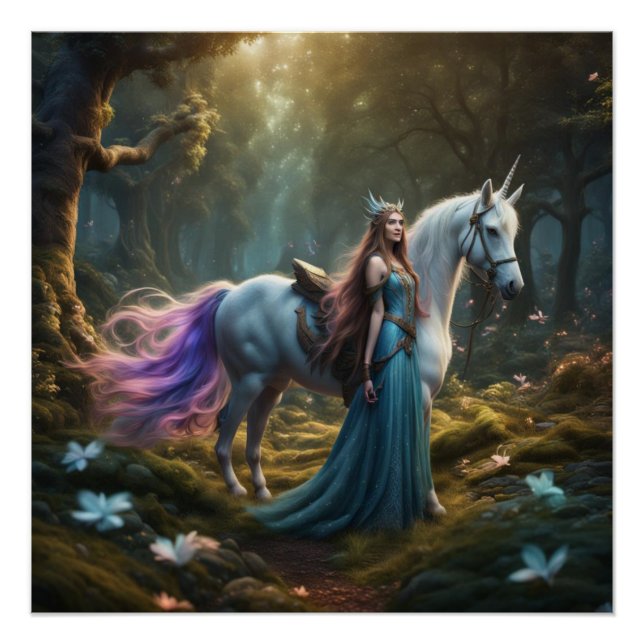 Pôster Elf Unicorn Poster (Frente)