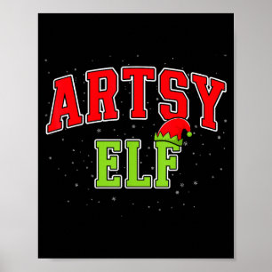 Poster Elfo Artístico Natal Família Correspondência Grupo