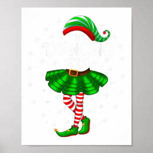 Poster Elfo Dançante Natal Família Correspondência Mulher