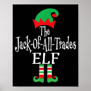 Poster Elfo Engraçado do Natal Faz-Tudo