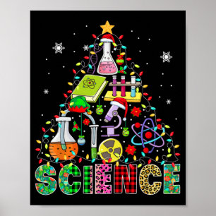 Poster Elfo Papai Noel Científico Ferramentas de Ensino c