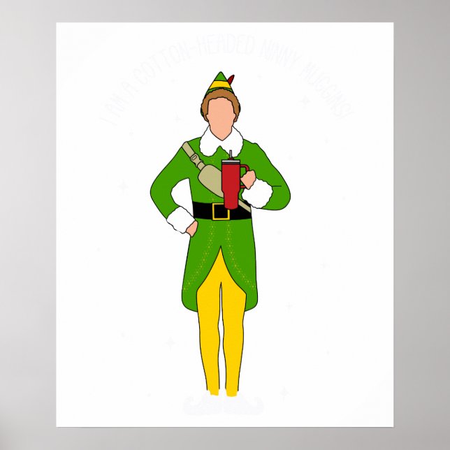 Poster Elfo sofisticado de Natal (Frente)