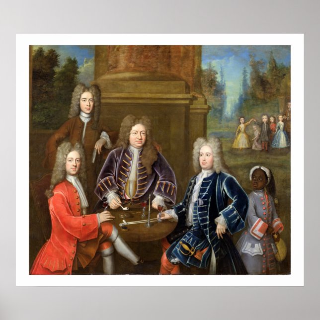 Pôster Elihu Yale (1648-1721), o segundo Duque de Devonsh (Frente)