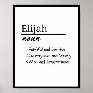 Poster Elijah, Definição de Nome Personalizado de Menino