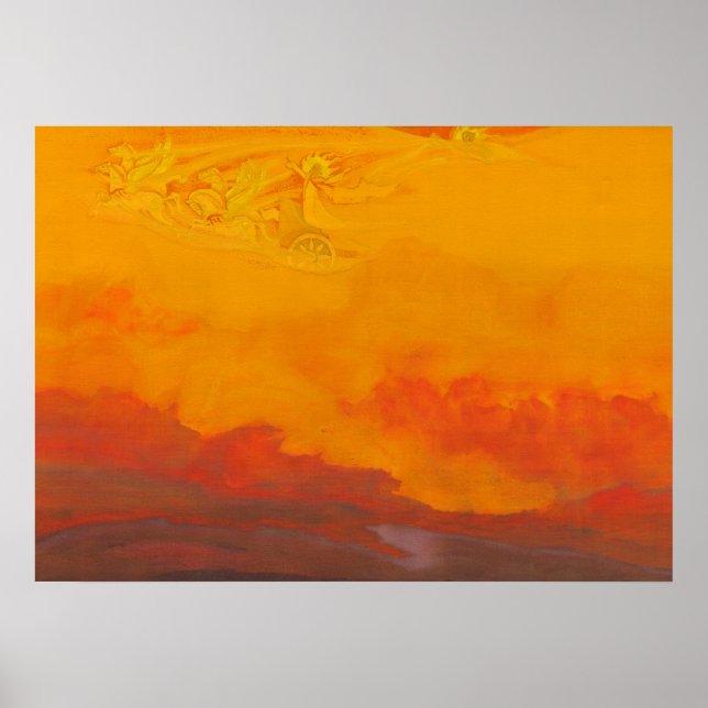 Poster Elijah, o profeta de Nicholas Roerich (Frente)