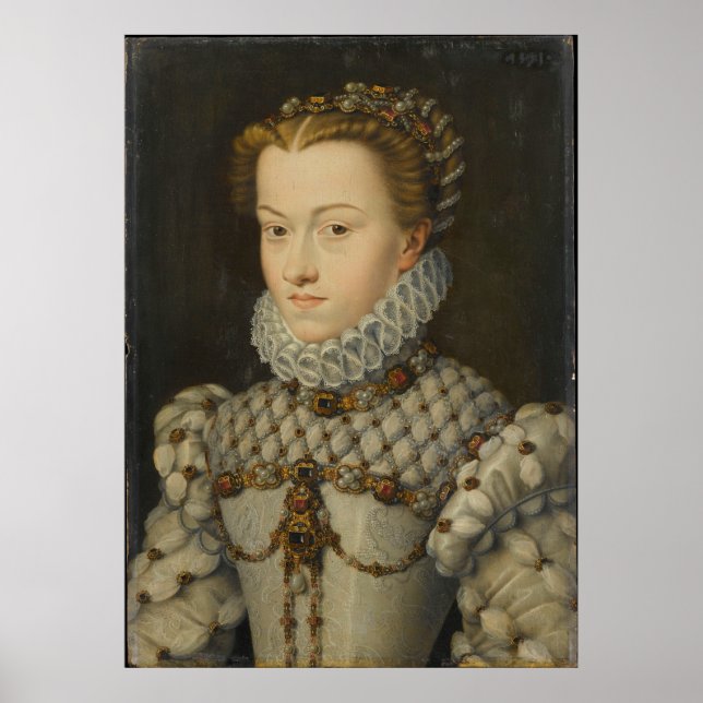 Poster Elisabeth of Austria - Francois Clouet - c1571 (Frente)
