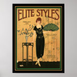 Poster Elite Estilos Art Deco 1920 Cobrir 12 x 16<br><div class="desc">Destaque sua decoração doméstica com este Cobrir exclusivo,  nostálgico,  Art Deco Fashion de Elite Styles-ca 1920</div>