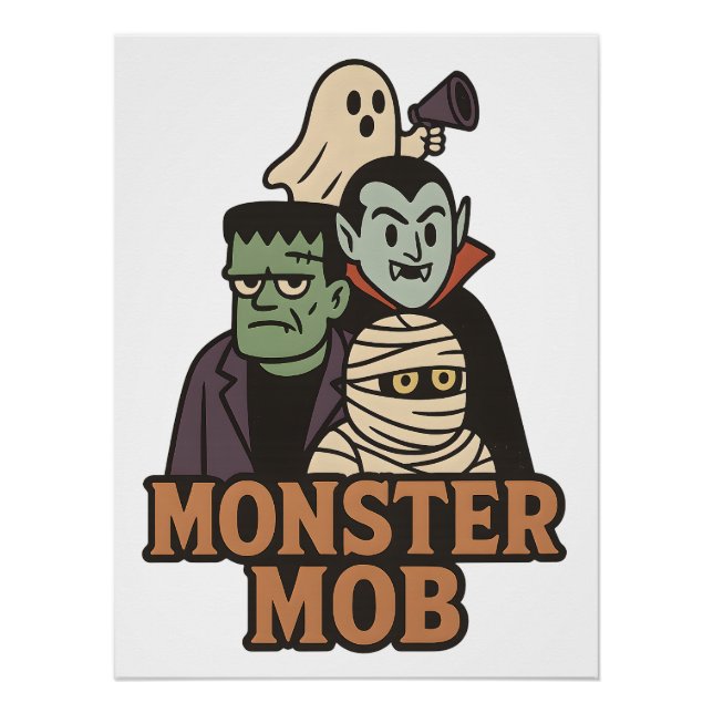 Pôster Elite Monster Squad 2025 Gang Halloween (Frente)