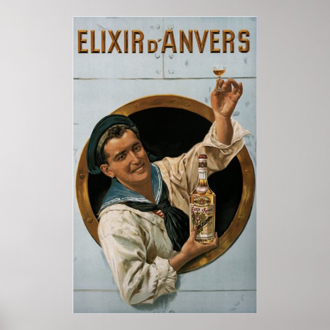 Pôster Elixir D’Anvers ~ por Gerard Portielje Bélgica 190 (Frente)