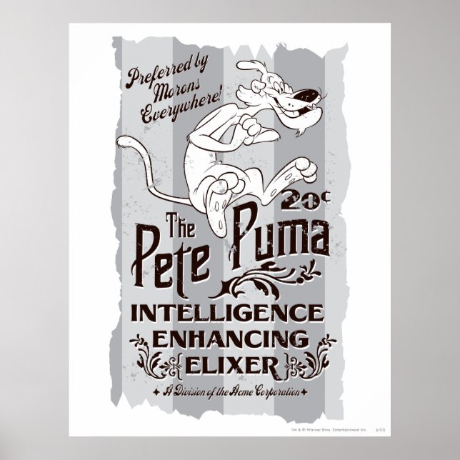Poster Elixir de Inteligência do Pete Puma (Frente)