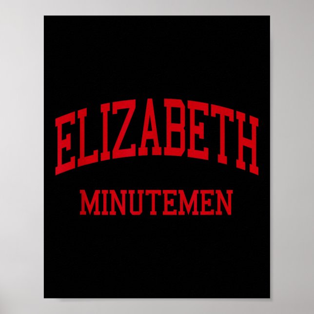Poster Elizabeth High School Hs Elizabeth Nj Retro  (Frente)
