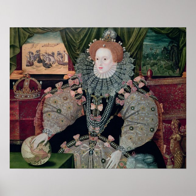 Pôster Elizabeth I, Armada Portrait, c.1588 (Frente)