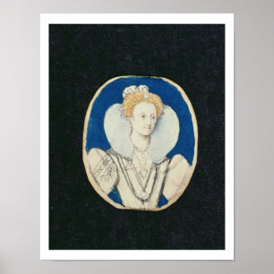 Poster Elizabeth I, retrato em miniatura, (inacabado)
