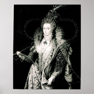 Pôster Elizabeth mim tirado por W.Derby e gravado perto