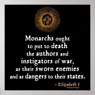 Pôster Elizabeth que eu cito na guerra