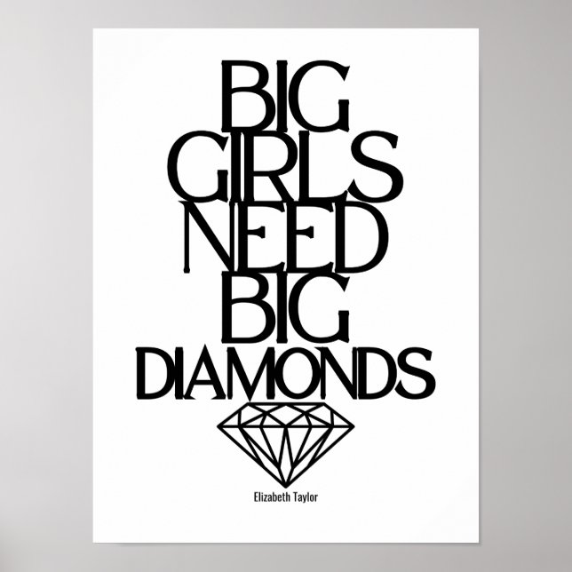 Poster Elizabeth Taylor cita o poder das mulheres (Frente)